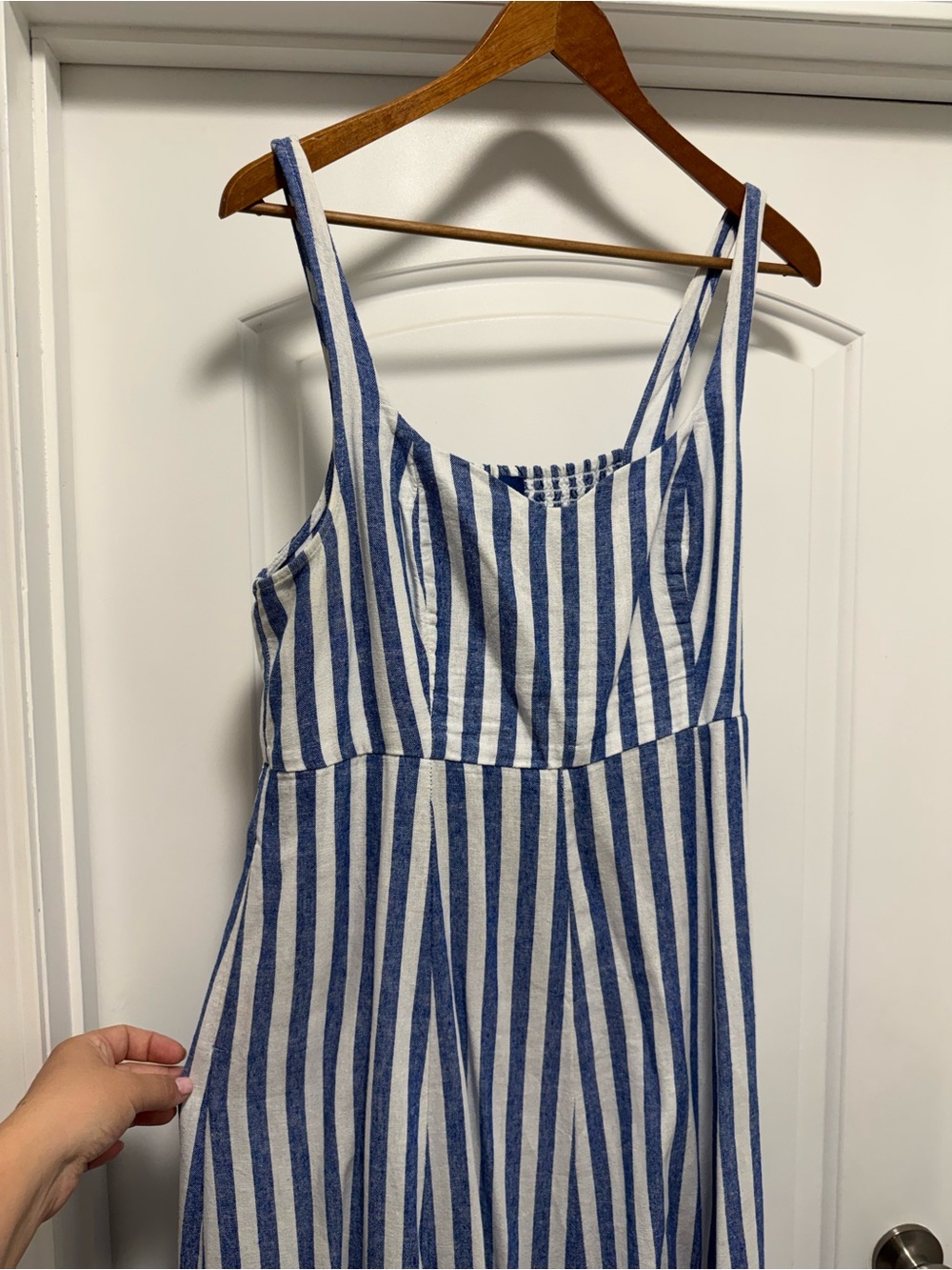 Old Navy Blue and White Striped Midi Dress - Picture 4 of 11